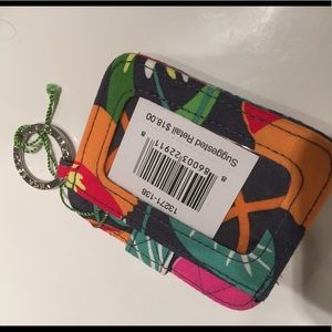 Vera Bradley keychain ID holder Never used w tags