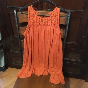 Flowing crochet detailed tank