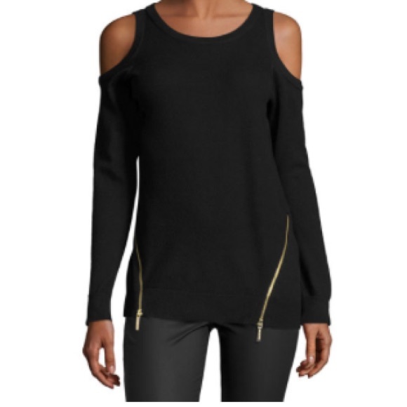 MICHAEL Michael Kors Sweaters - Michael Michael Kors Black Cold Shoulder Sweater