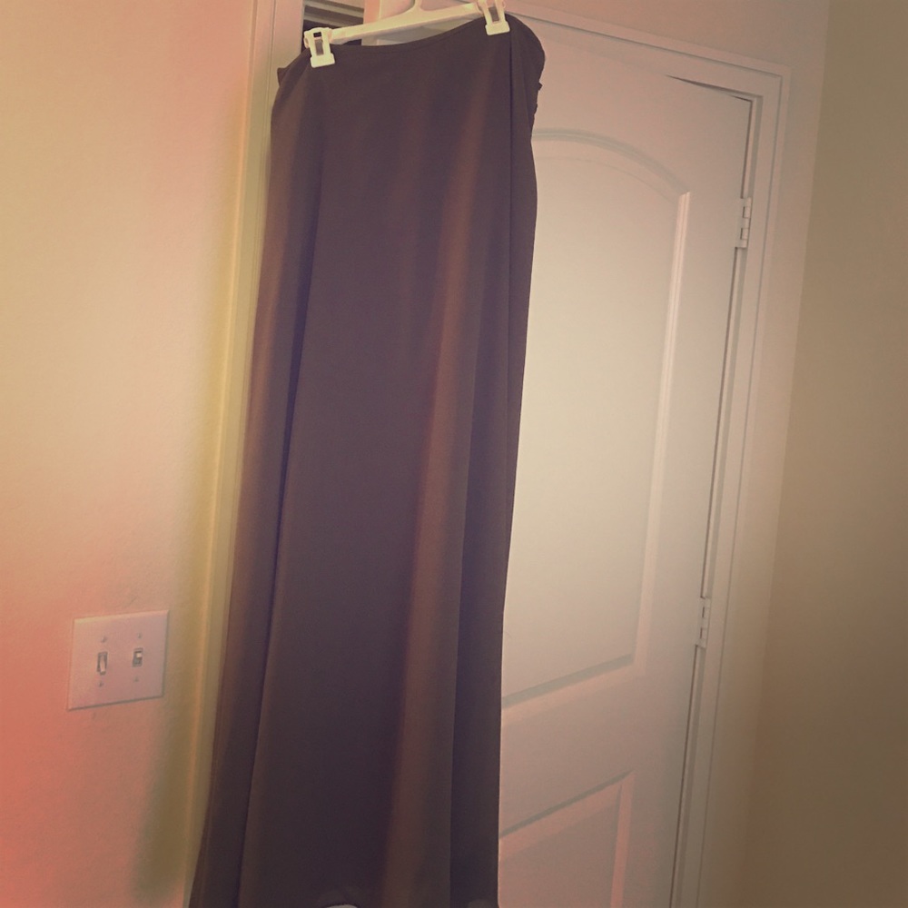 Hunter Green floor length maxi skirt