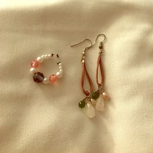 Two for one ring and earrings