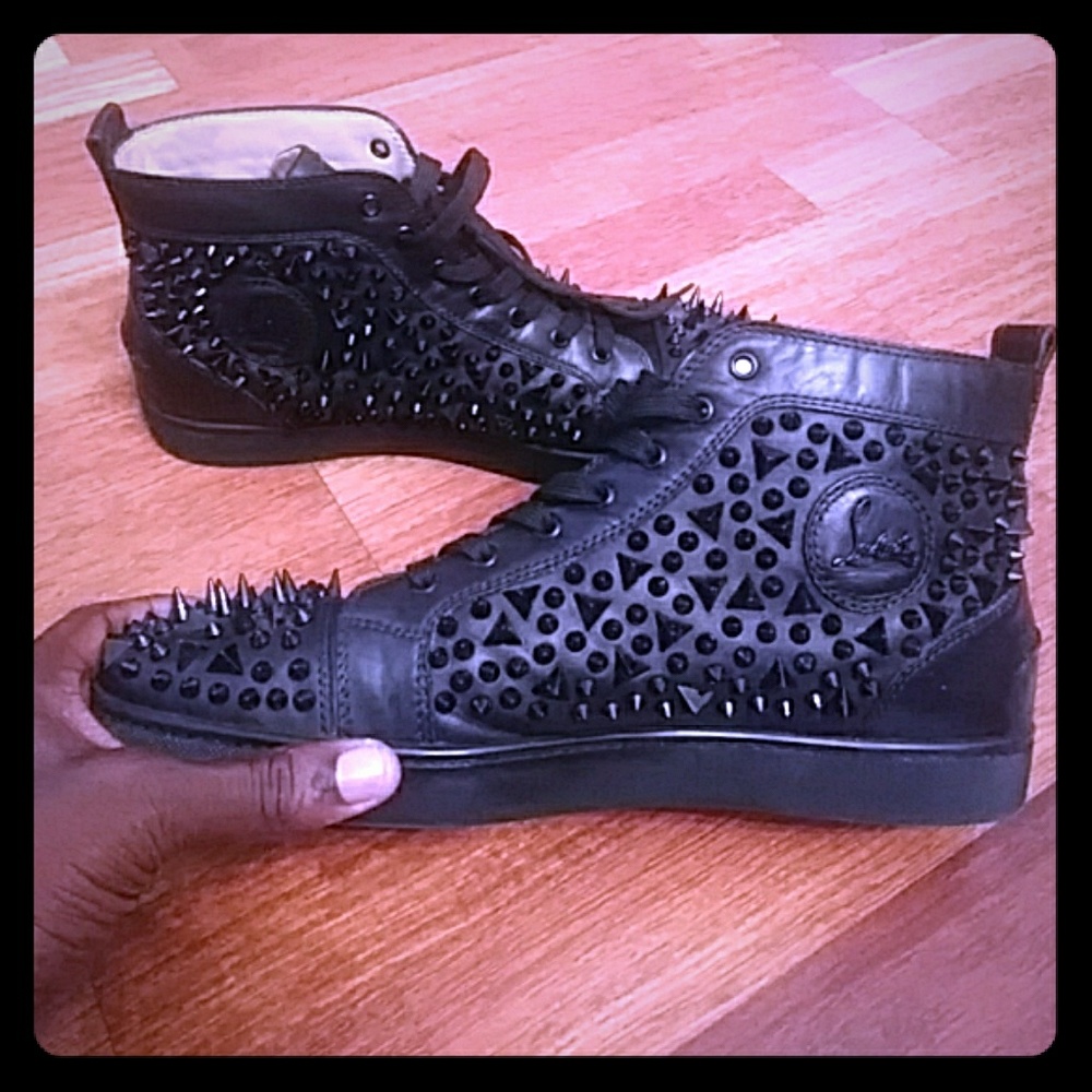 Christian Louboutin Shiny Black Sneaker