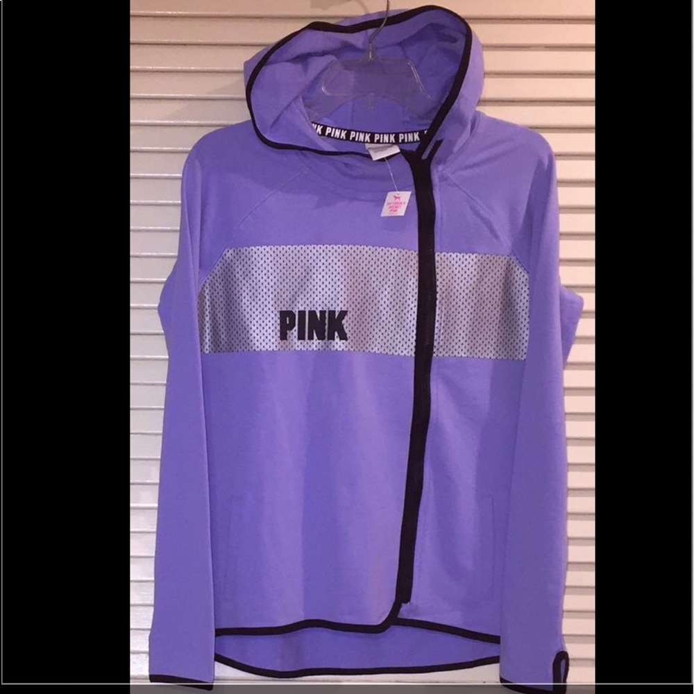 NWT Victoria Secret Pink High Low Side Zip Jacket