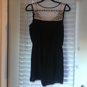 Cute black romper with pockets for summer or fall