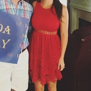 Lace, cut out dress