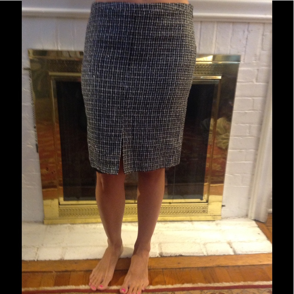 Laundry by Shelli Segal Black/White Metallic Sz 10