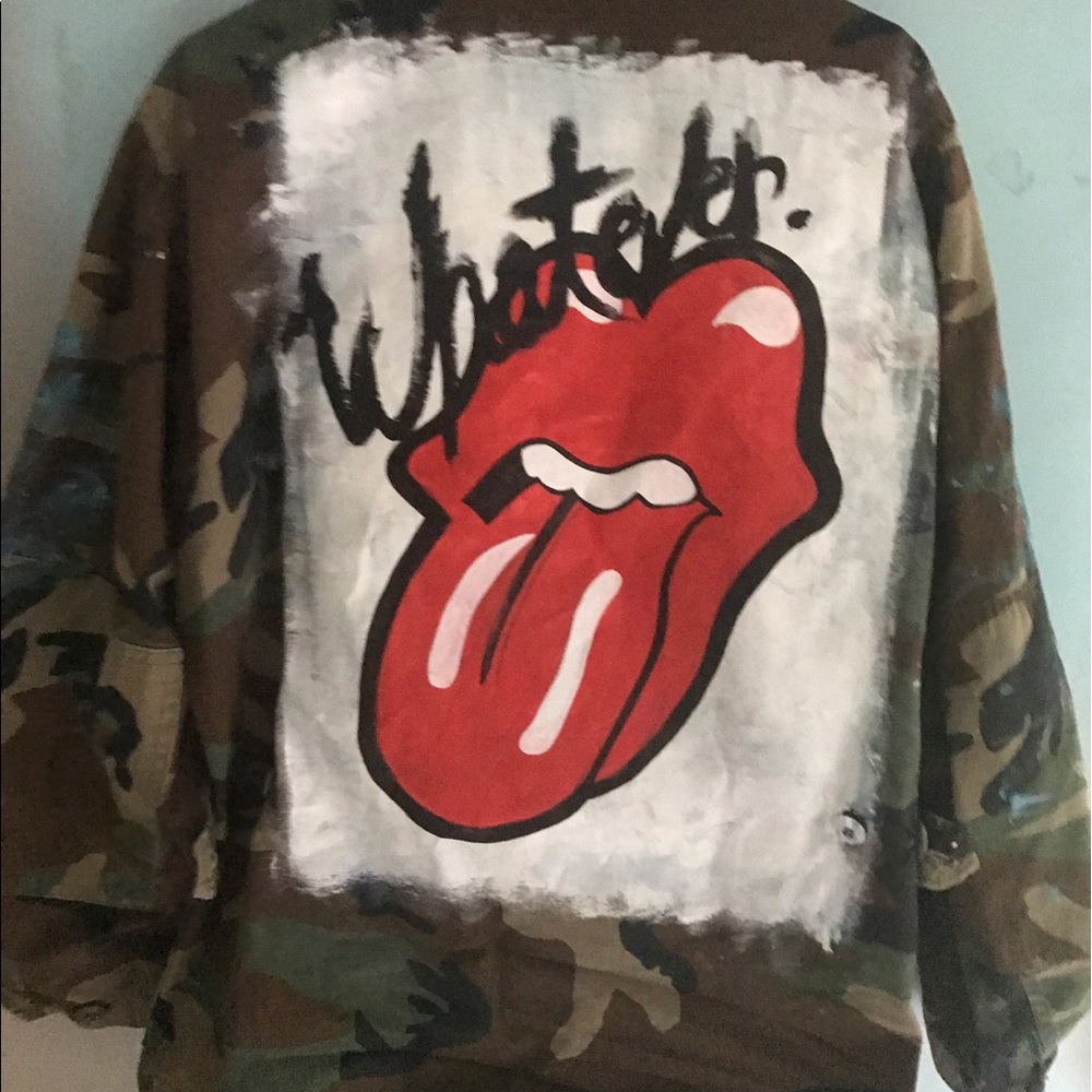 Custom Rolling Stones vintage camo jacket.