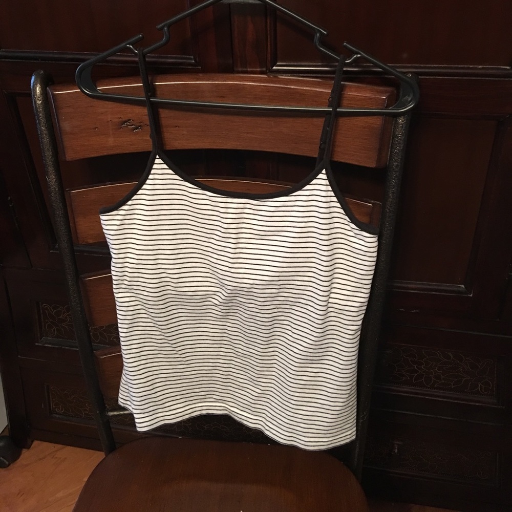 Black and white striped camisole