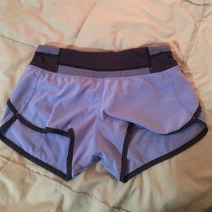 Lululemon Lilac Running Shorts