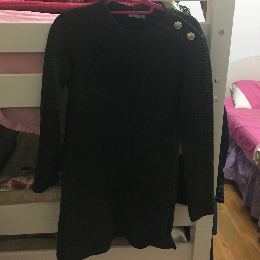 Khaki sweater dress by Zara