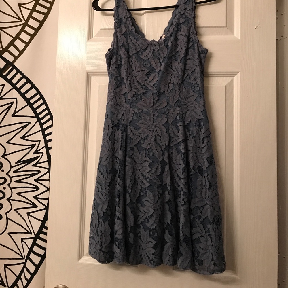 Blue lace dress