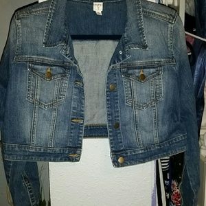 Cropped jean jacket