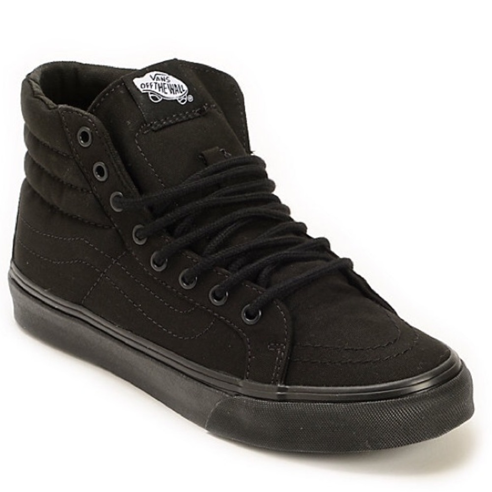 SK8-HI SLIM BLACK ON BLACK VANS