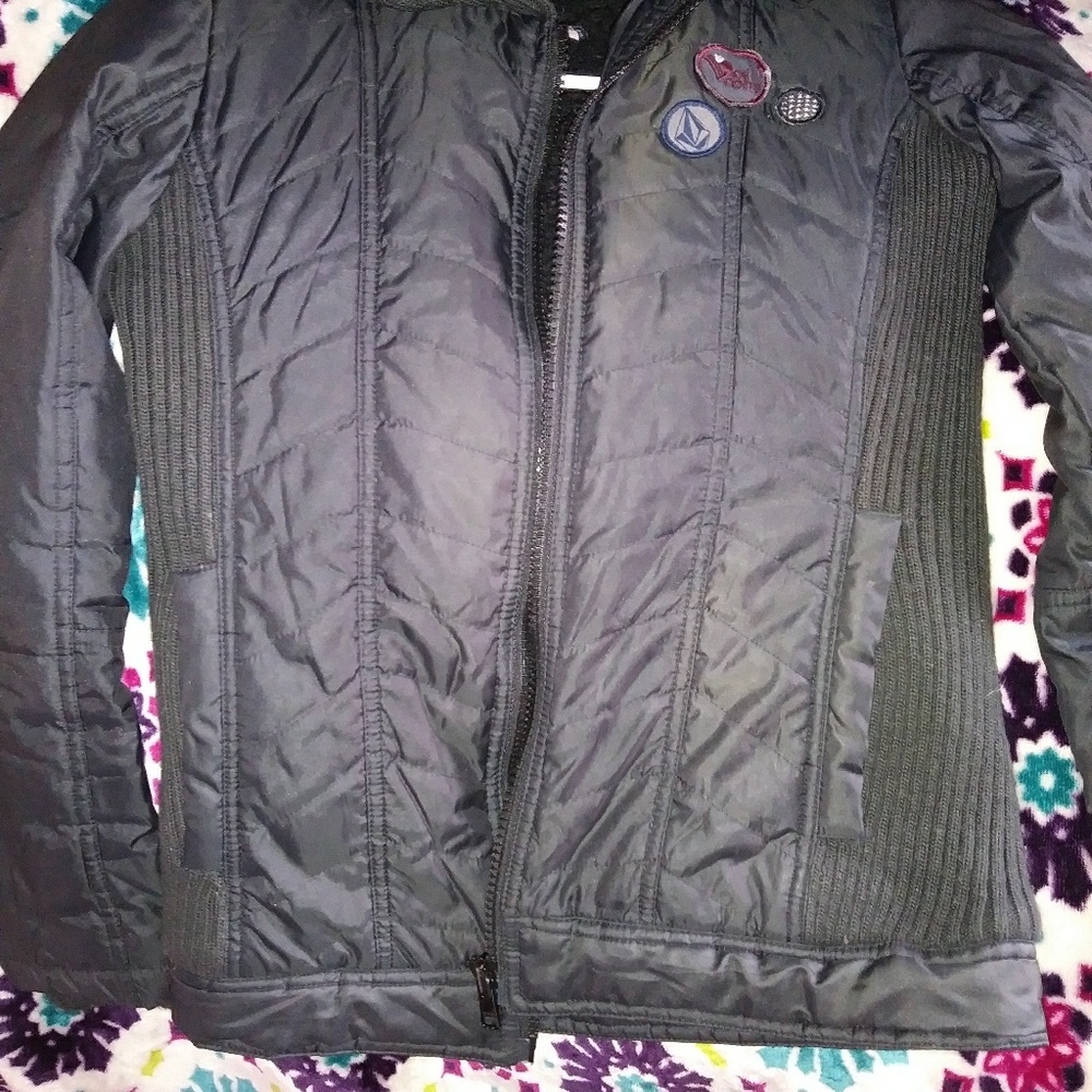 Volcom, regular wear, Snow board, or ski jacket.