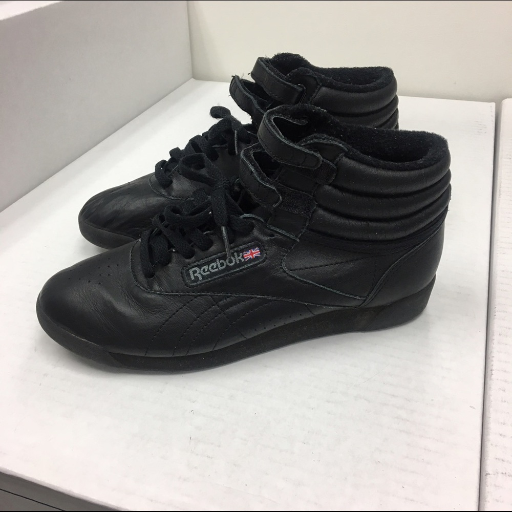 Womens Vintage Reebok High Top Velcro Sneakers