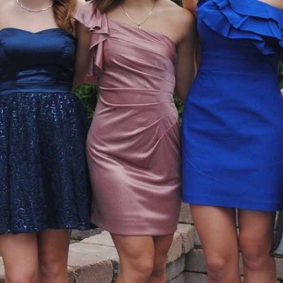 Semi formal/ cocktail dress; sparkle blush - Picture 2 of 5