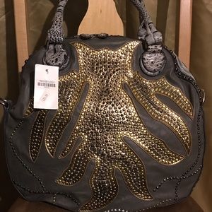 ⬇️ ROCKER-CHIC VEGAN LEATHER CROC BAG