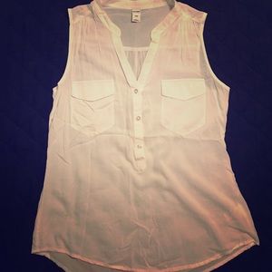 Gently worn- Old navy white sleeveless blouse /top
