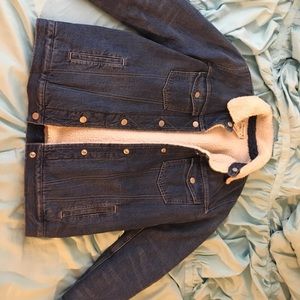 Brand new Madewell oversized Sherpa denim jacket