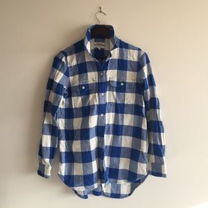 Madewell - blue and white checkered shirt - XS