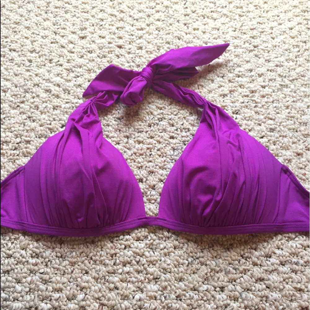 Bright Purple Halter Bikini Top