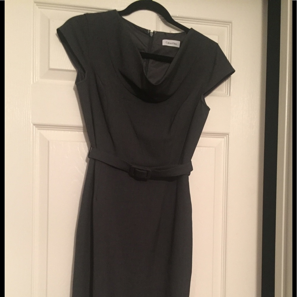 SOLD!  Classic Grey scoop neck dress
