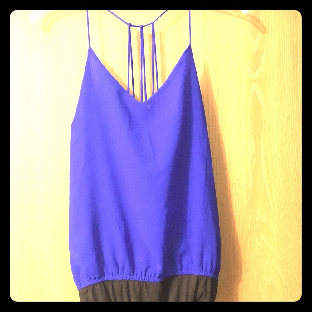 Ember Blue & Black body suit - Medium