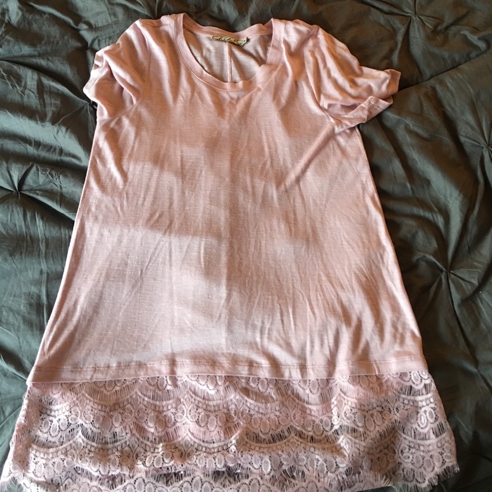 Pink lace top