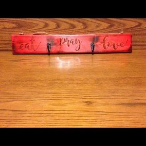 Wooden coat hanger wall decor