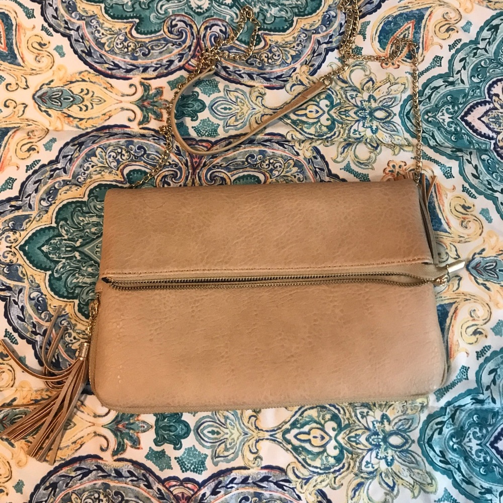 Nude crossbody bag