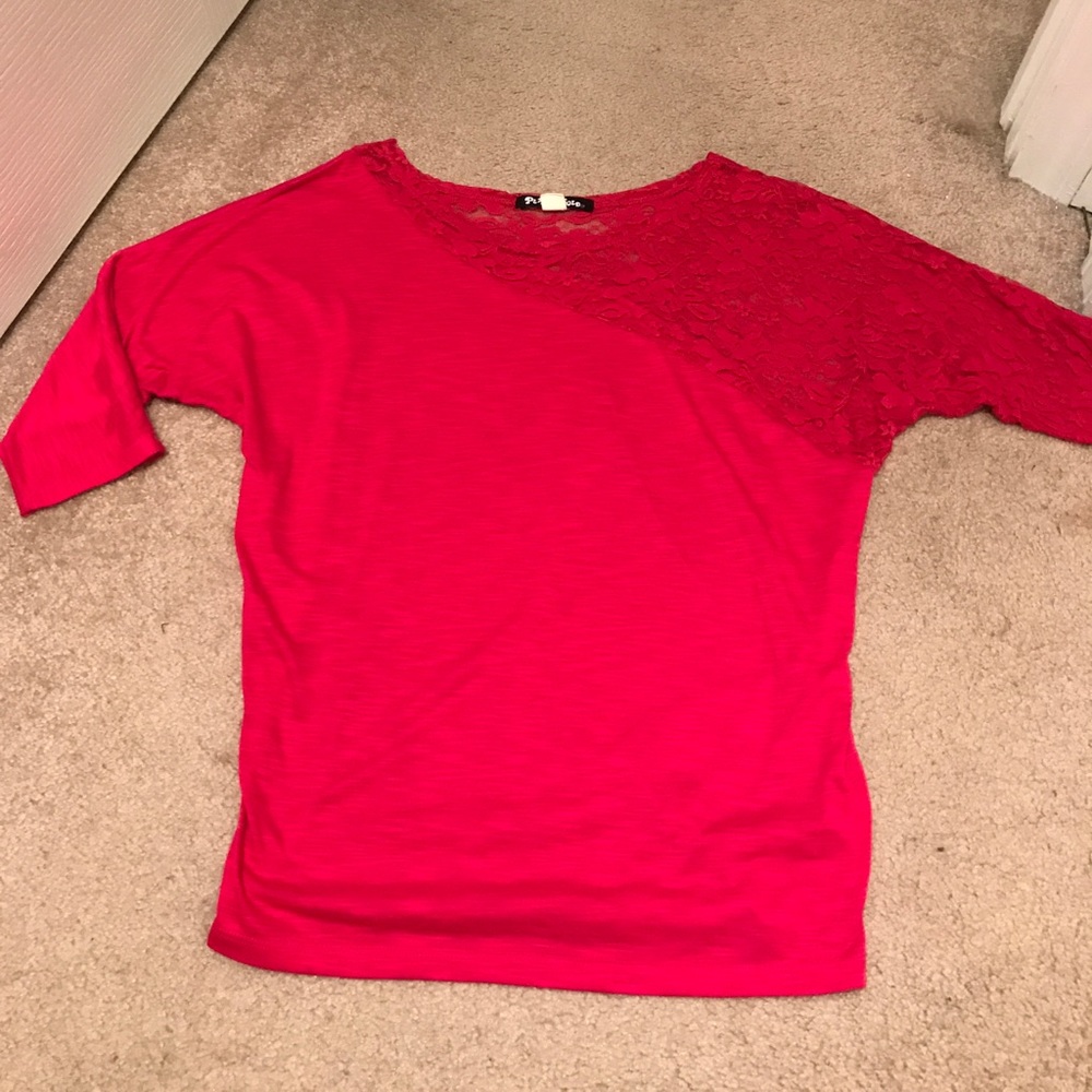 Pink lace top