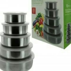 5pc stainless steel storage containers