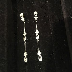 Diamond hanging earrings