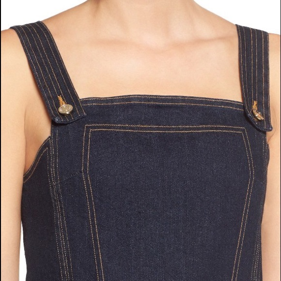 🌟FIRM💰 7 FOR ALL MANKIND Pinafore Denim Dress - Picture 5 of 8