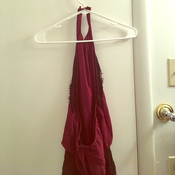 H&M Halter Burgundy Maxi Dress - Picture 2 of 2