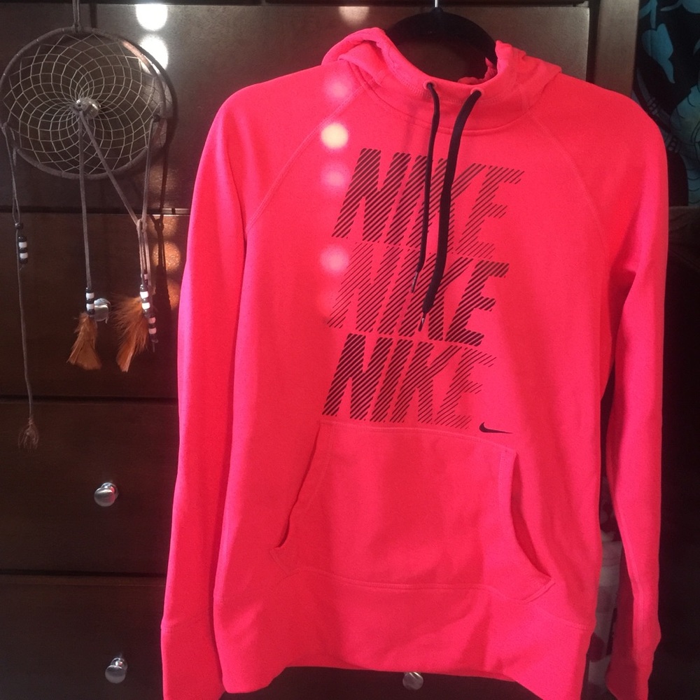 Neon Pink Nike hoodie