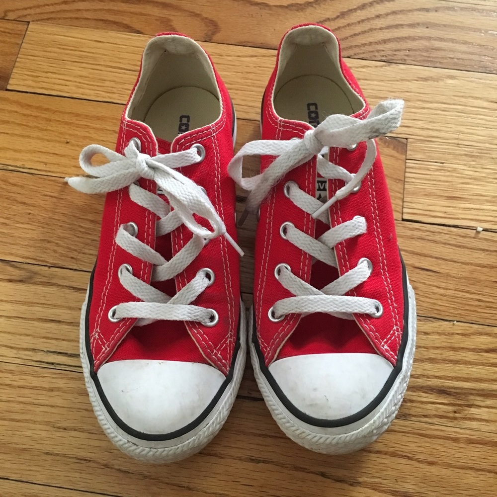 Red Kids Converse Sneakers - Like New -