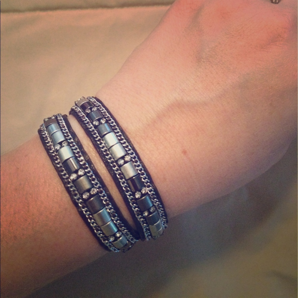 Cady wrap bracelet silver