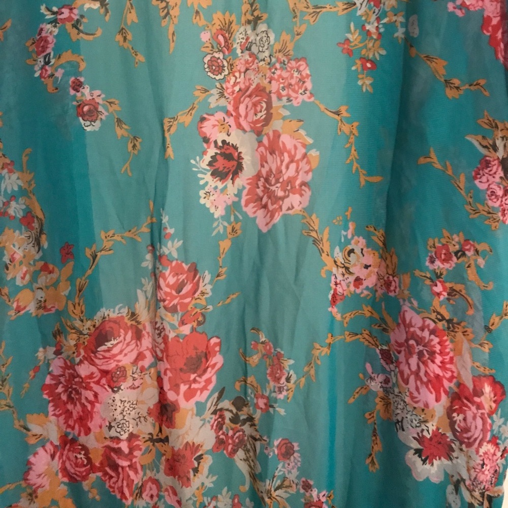 🔥LAST ONE🔥🌺Green Floral Kimono // Swim Coverup - Picture 8 of 8