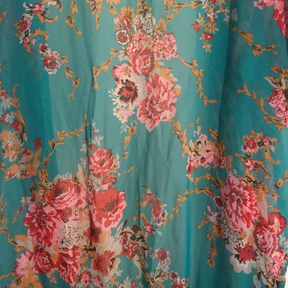 🔥LAST ONE🔥🌺Green Floral Kimono // Swim Coverup - Picture 8 of 8