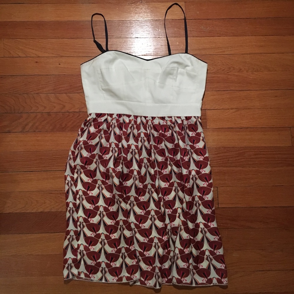 Bird-Printed Dress 🔹