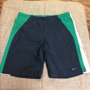 Nike black and green swim trunks size xl