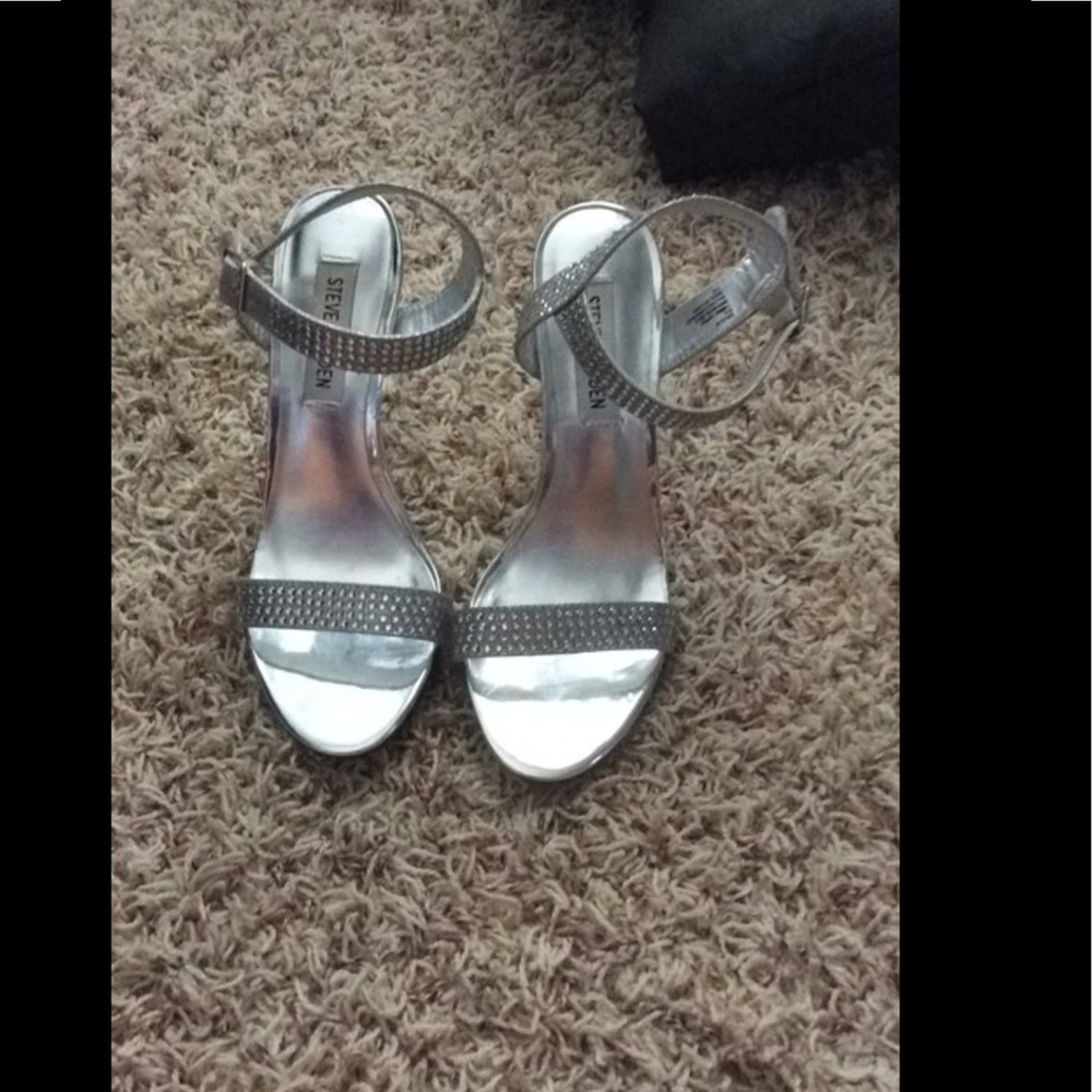 Silver Steve Madden shoes