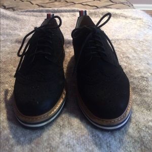 Tommy Hilfiger black suede oxford