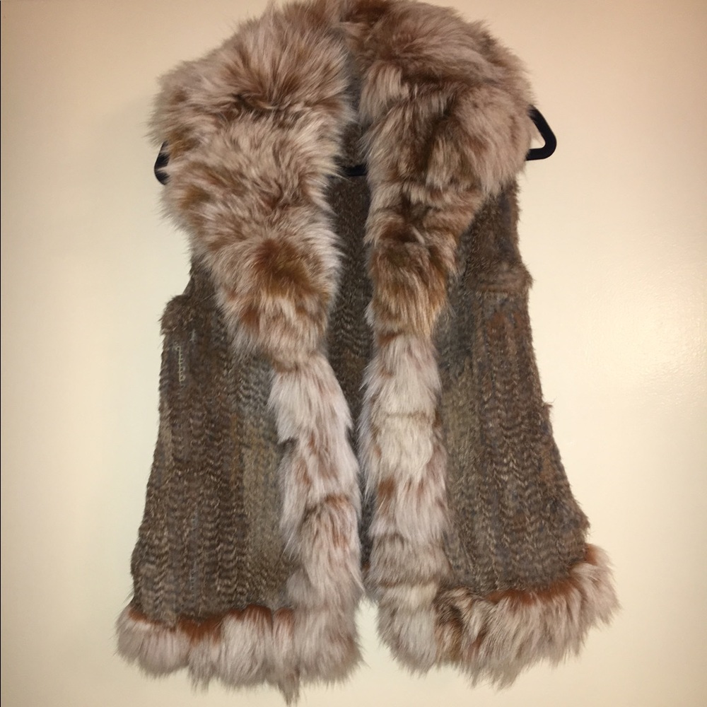 Fox/rabbit fur vest