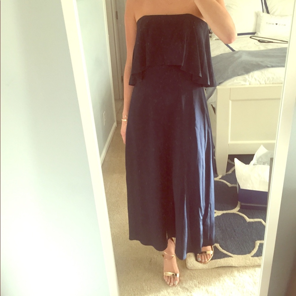 Zimmerman silk strapless flounce dress