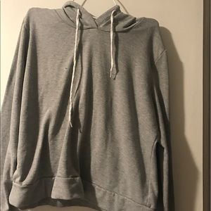 Grey cropped hoodie