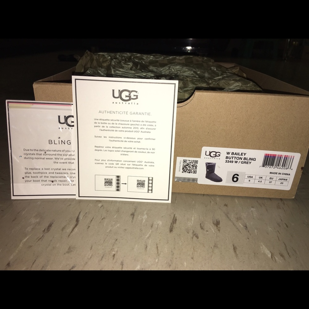 Ugg Bailey Button Bling Boot Grey - image 4