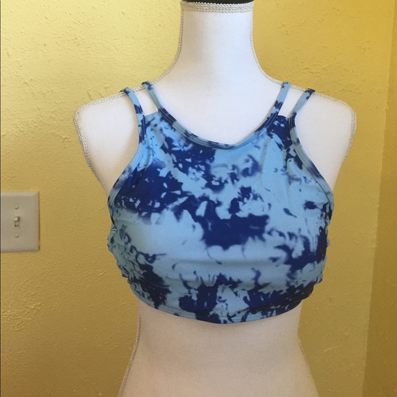 Blue tie dyed swim suit - Picture 3 of 5