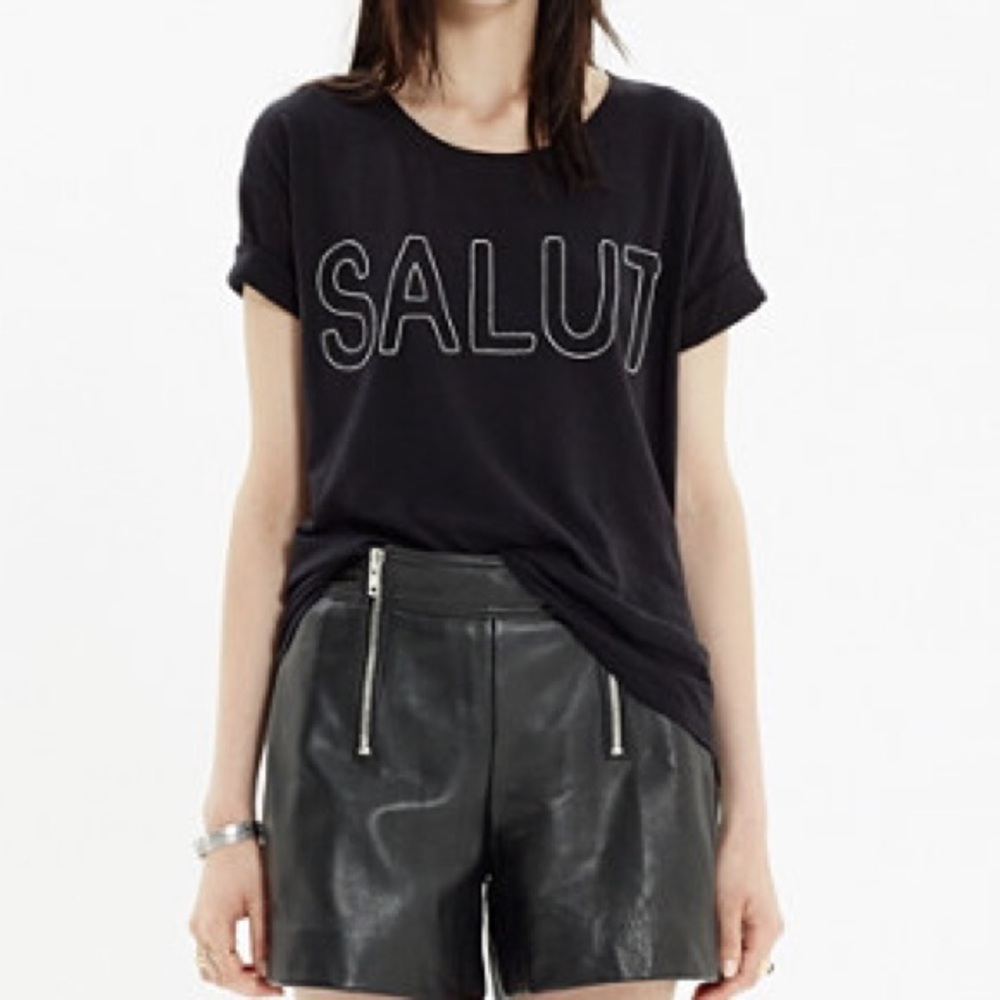 Madewell black salut tee